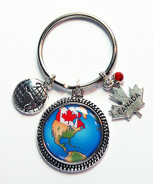 Canada Map Keychain - Kelly's Handmade