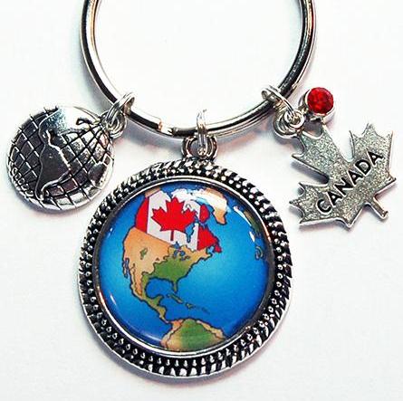 Canada Map Keychain - Kelly's Handmade
