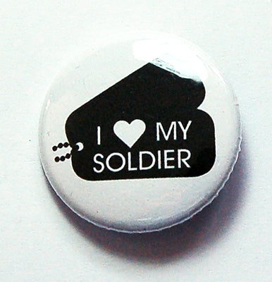 I Love My Soldier Pin - Kelly's Handmade
