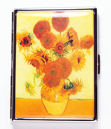 Van Gogh's Sunflowers Slim Cigarette Case - Kelly's Handmade