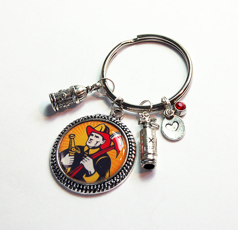 Firefighter Keychain - Kelly's Handmade