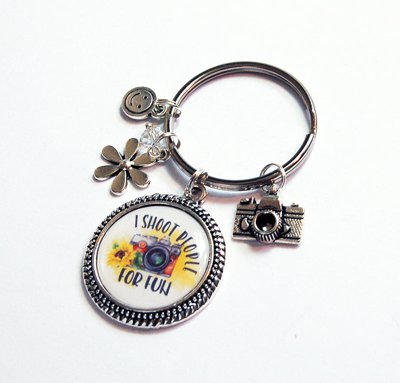 I Shoot People Photography Keychain - Kelly's Handmade