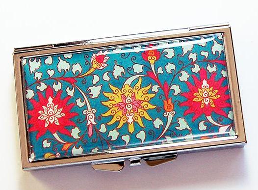 Venetian Pattern 7 Day Pill Case in Bright Colors - Kelly's Handmade