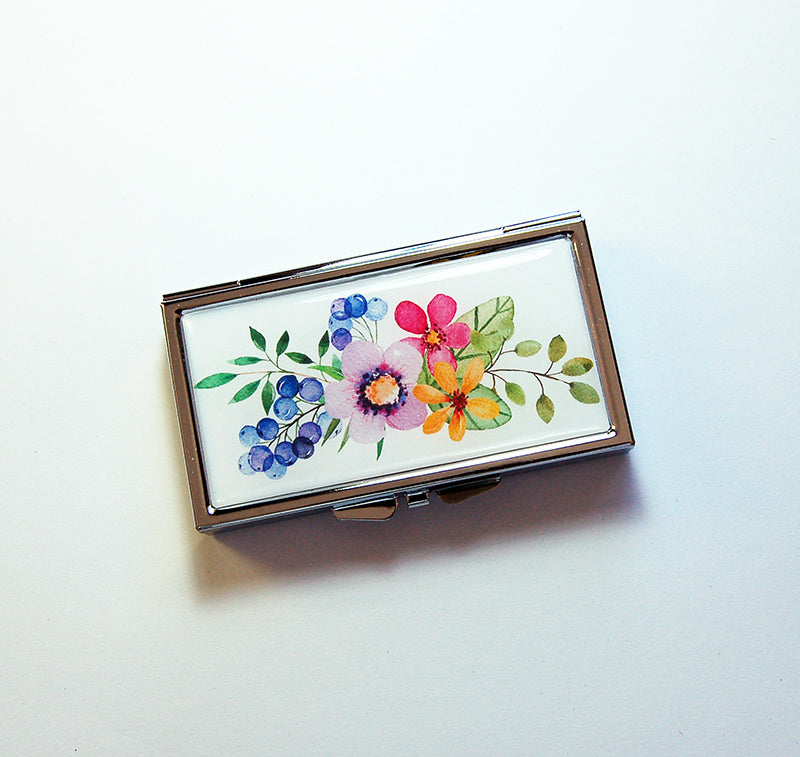Spring Flowers 7 Day Pill Case - Kelly's Handmade