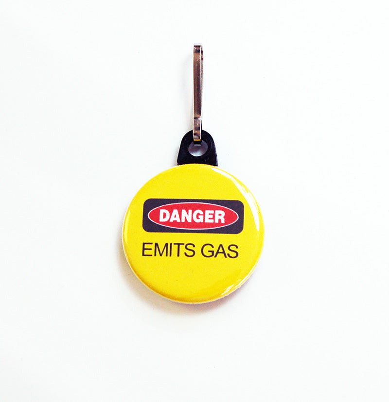 Danger Emits Gas Zipper Pull - Kelly's Handmade