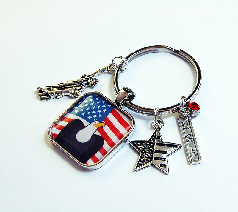 USA Eagle Keychain - Kelly's Handmade