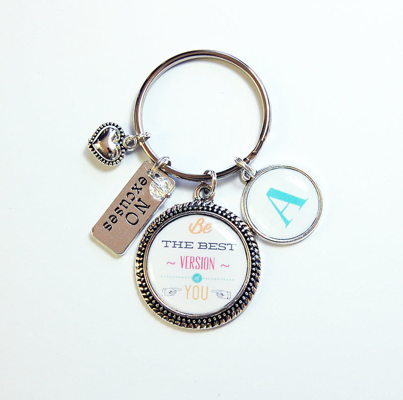 Be The Best Version Of You Monogram Keychain - Kelly's Handmade