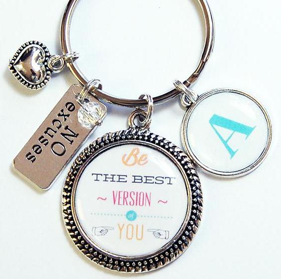 Be The Best Version Of You Monogram Keychain - Kelly's Handmade
