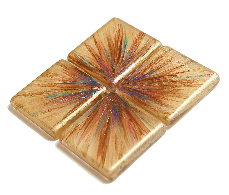 Gold Starburst Hand Painted Glass Magnets - Kelly's Handmade