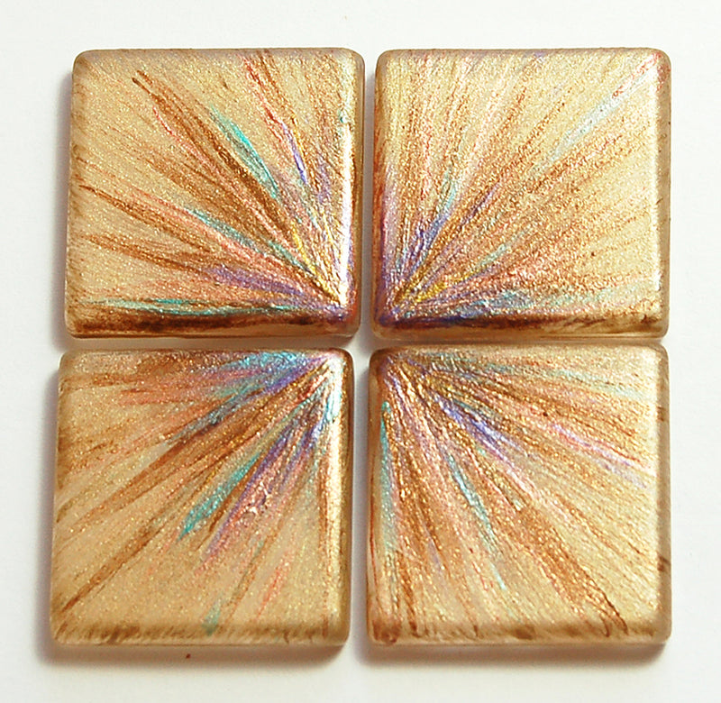 Gold Starburst Hand Painted Glass Magnets - Kelly's Handmade