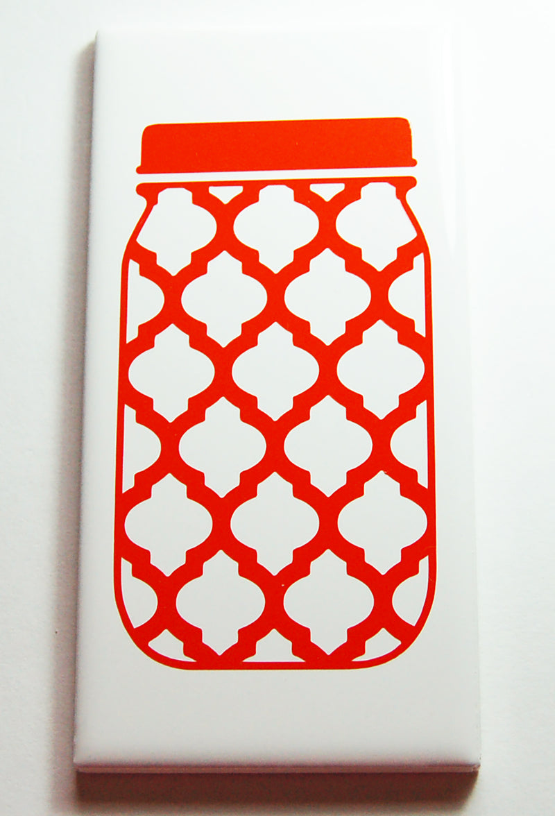 Mason Jar Kitchen Sign in Orange Pattern - Kelly's Handmade