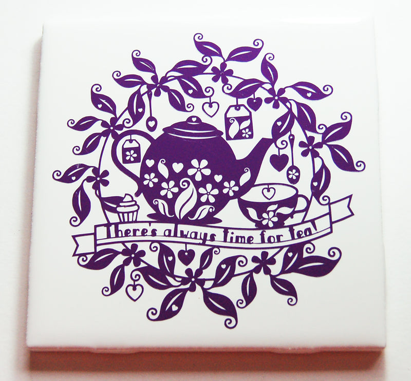 Always Time For Tea Sign In Purple - Kelly's Handmade
