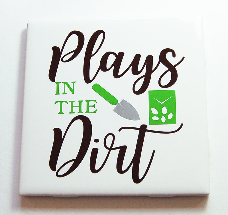 Plays In The Dirt Sign In Brown & Green - Kelly's Handmade