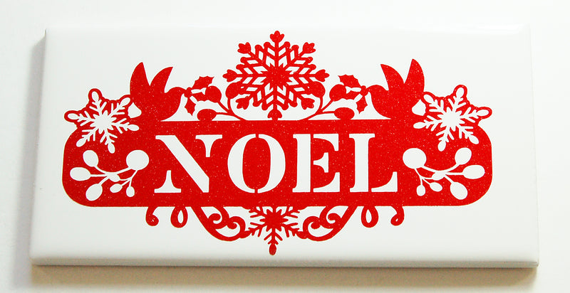 Noel Christmas Sign In Red Glitter - Kelly's Handmade
