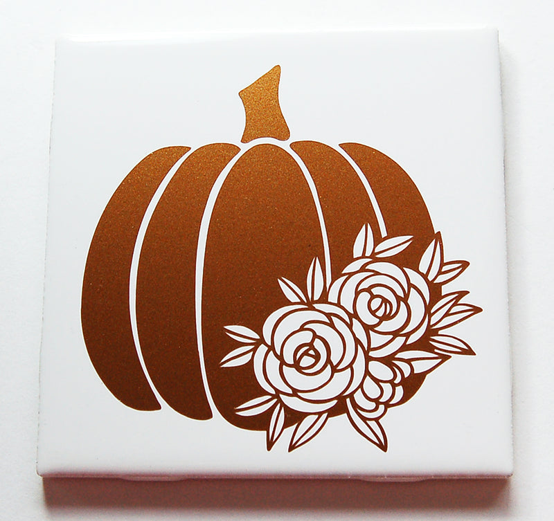 Pumpkin Floral Sign in Copper Brown #1 - Kelly's Handmade