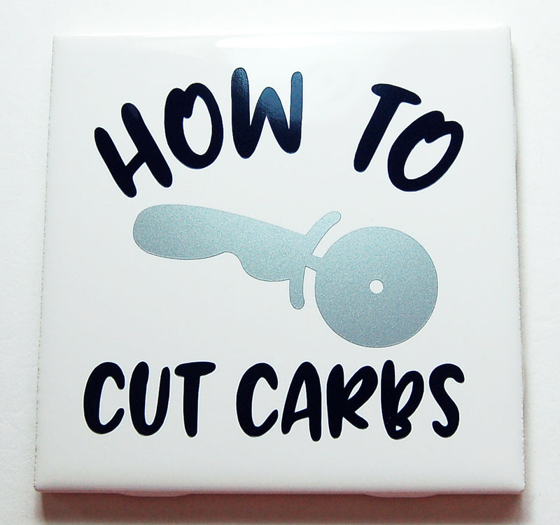 How To Cut Carbs Sign In Navy Blue & Silver - Kelly's Handmade