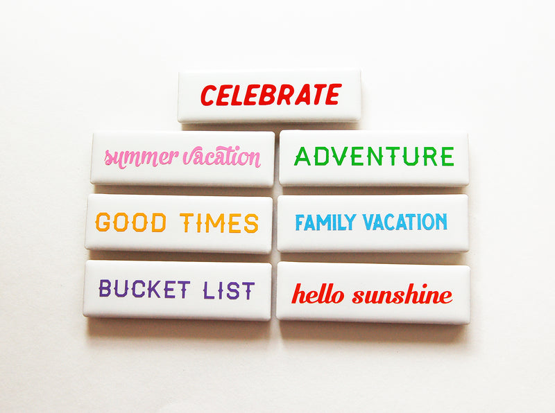 Summer Adventure Tile Magnet Set - Kelly's Handmade