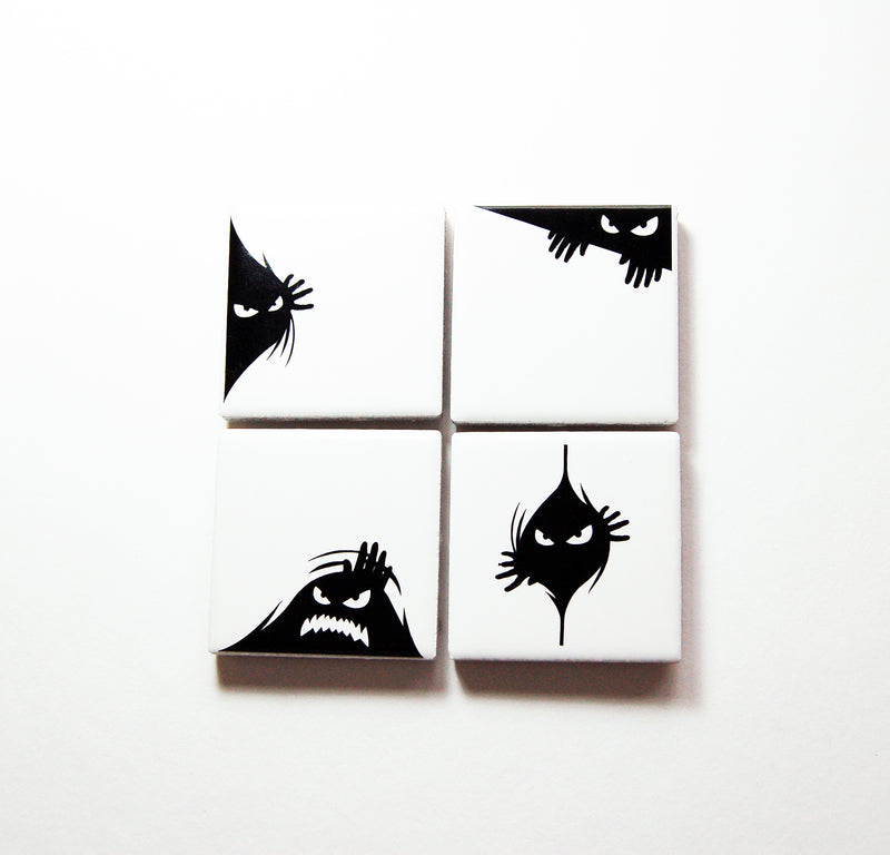 Halloween Monster Tile Magnet Set - Kelly's Handmade
