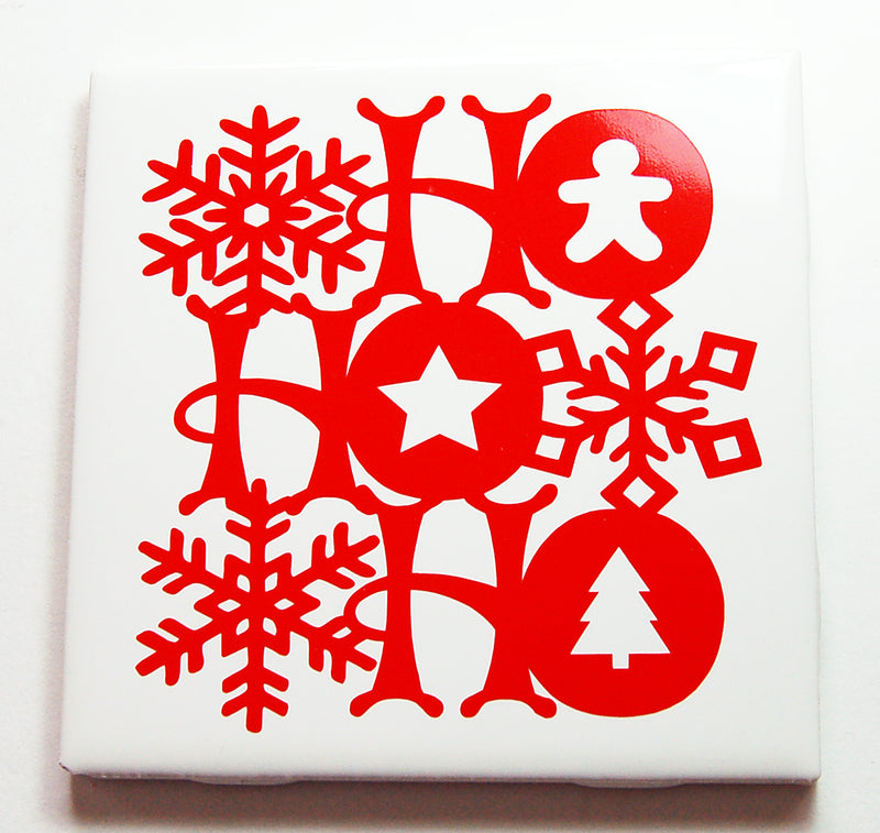 Ho Ho Ho Christmas Sign In Red - Kelly's Handmade