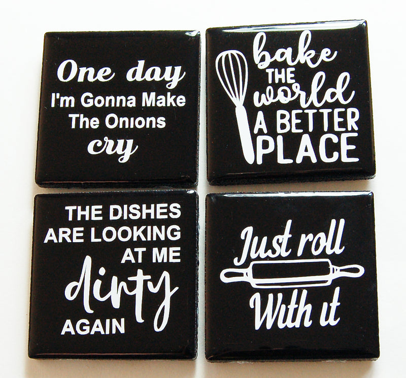 Kitchen Humor Tile Magnet Set - Kelly's Handmade