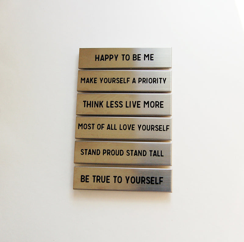 Make Yourself A Priority Stainless Steel Magnet Set - Kelly's Handmade