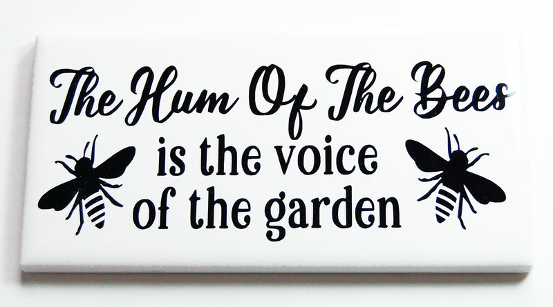 The Hum Of The Bees Garden Sign In Black - Kelly's Handmade