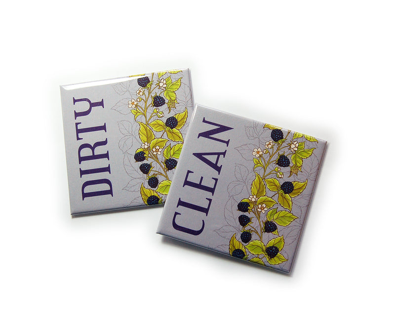 Blackberry Clean & Dirty Dishwasher Magnets - Kelly's Handmade