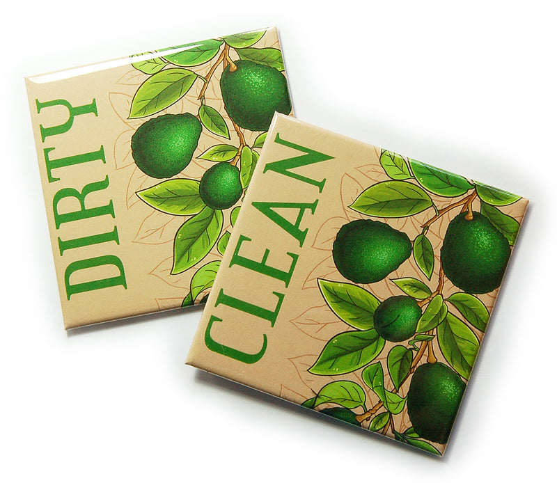 Avocado Clean & Dirty Dishwasher Magnets - Kelly's Handmade