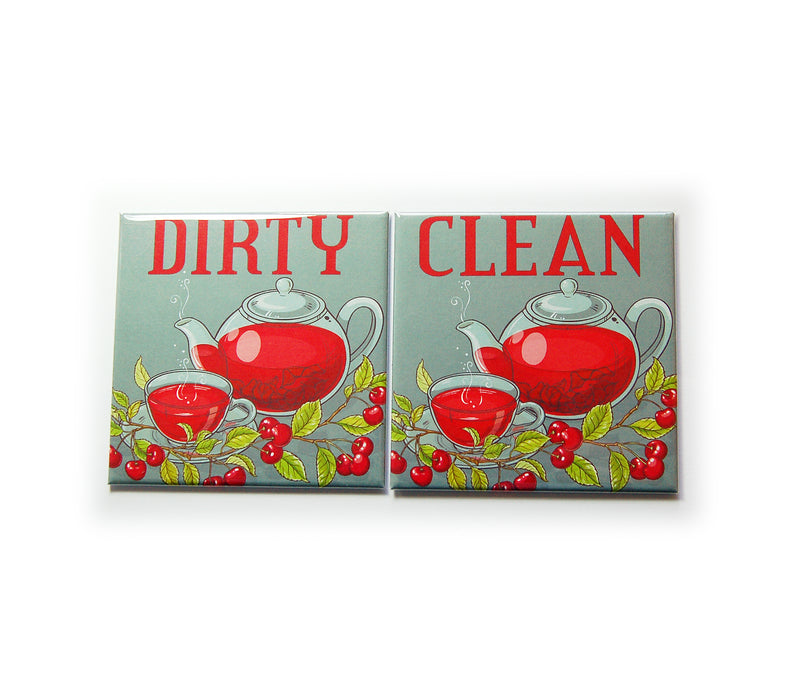 Cherry Clean & Dirty Dishwasher Magnets - Kelly's Handmade