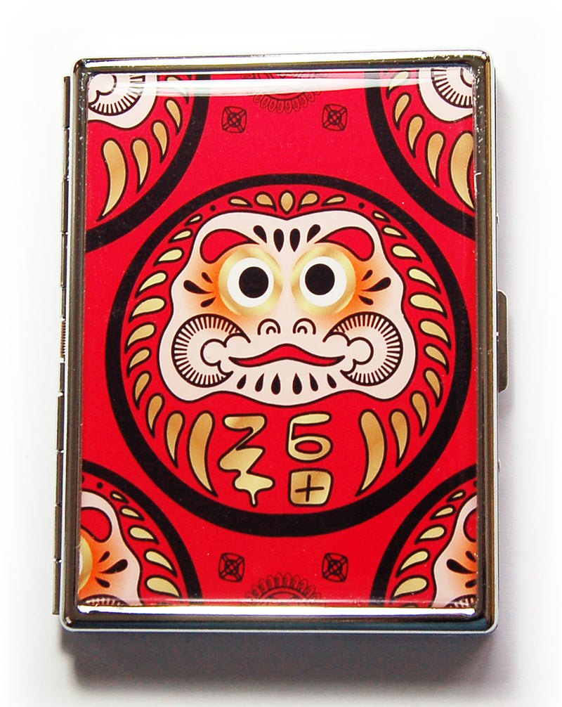 Japanese Daruma Doll Slim Cigarette Case - Kelly's Handmade