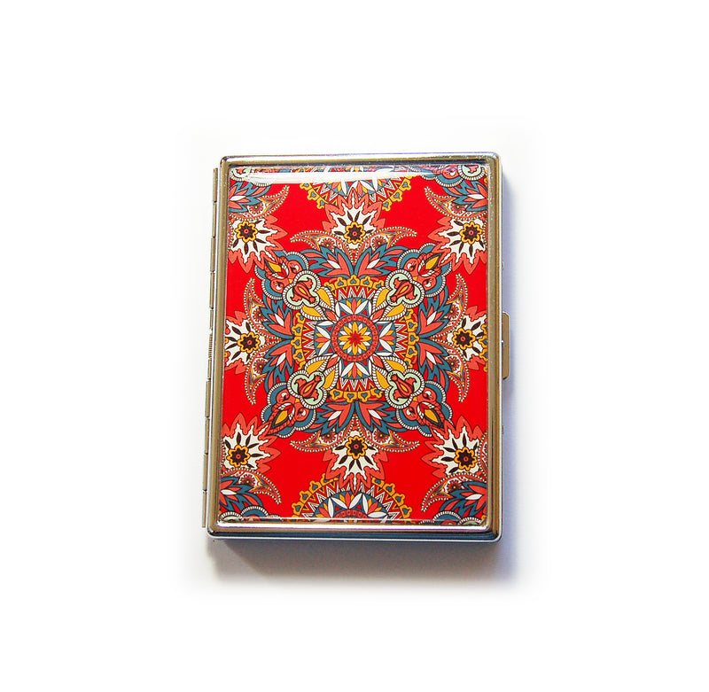 Ornate Red Mandala Cigarette Case - Kelly's Handmade