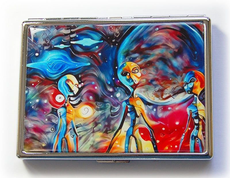 Alien Fantasy Slim Cigarette Case - Kelly's Handmade