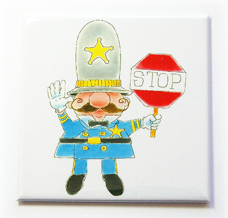 Old Fashion Policeman Screen Door Warning Magnets - Kelly's Handmade