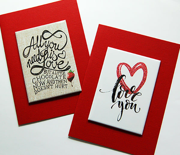 Love You Heart Magnet - Kelly's Handmade