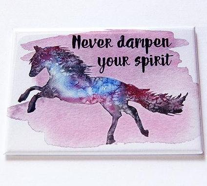 Never Dampen Your Spirit Rectangle Magnet - Kelly's Handmade