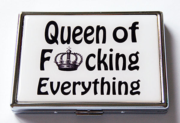 Queen of F*cking Everything Slim Cigarette Case - Kelly's Handmade