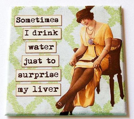 Drinking Water Funny Magnet - Kelly's Handmade