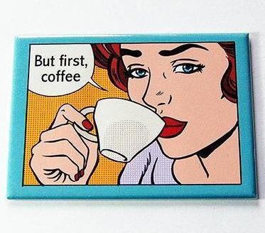 But First Coffee Rectangle Magnet - Kelly's Handmade