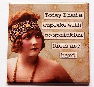 Diets Are Hard Funny Magnet - Kelly's Handmade