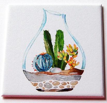 Terrarium Magnet #2 - Kelly's Handmade