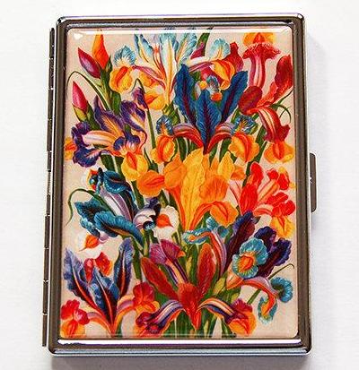 Floral Slim Cigarette Case in Bright Colors - Kelly's Handmade