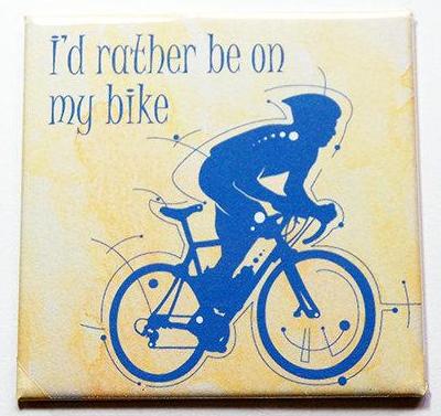 I'd Rather Be On My Bike Magnet - Kelly's Handmade