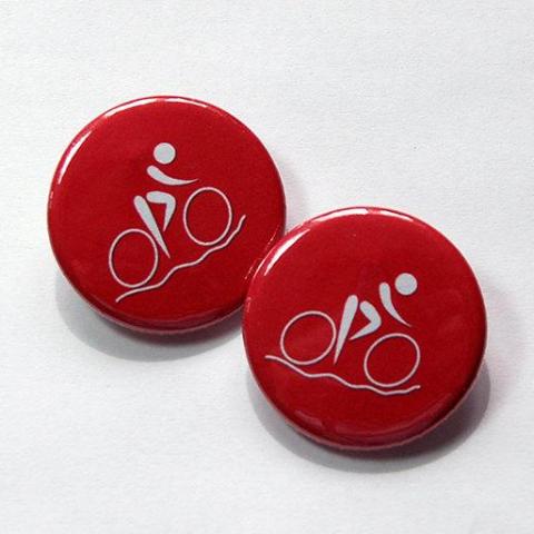 Cycling Shoelace Charms in Red - Kelly's Handmade