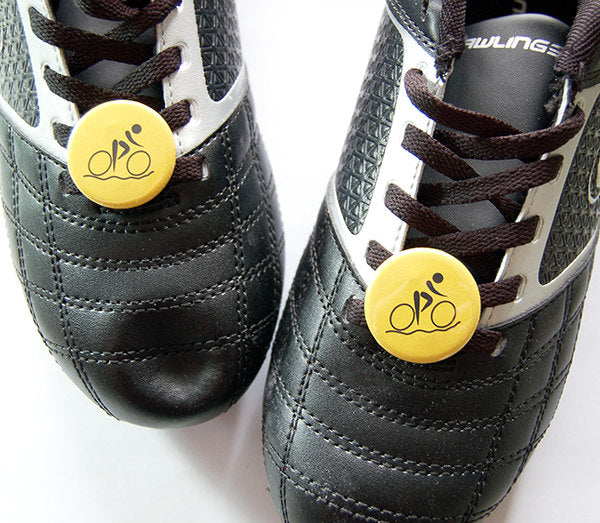 Cycling Shoelace Charms in Yellow - Kelly's Handmade