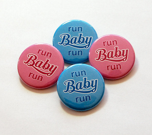 Run Baby Run Shoelace Charms in Blue & Pink - Kelly's Handmade
