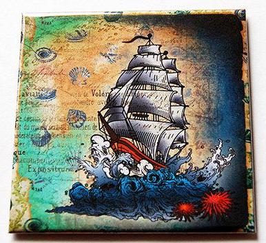 Pirate Ship Magnet - Kelly's Handmade