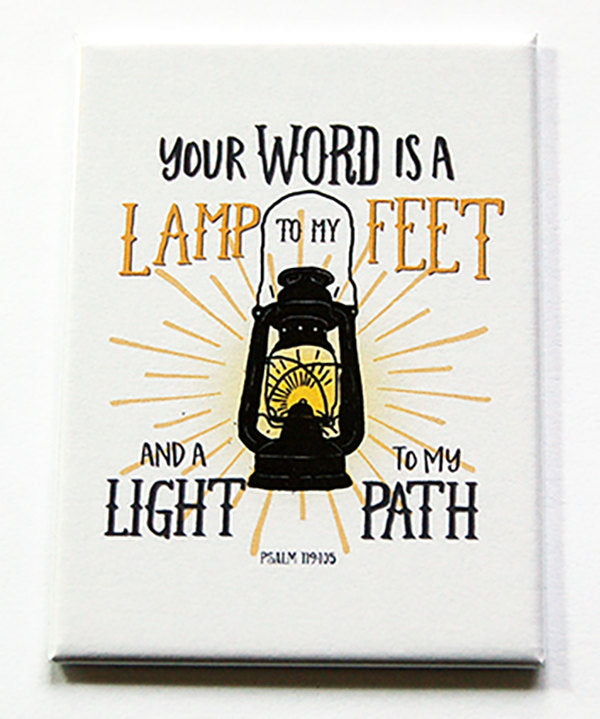 Lamp To My Feet Rectangle Magnet - Kelly's Handmade