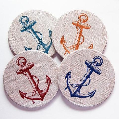 Anchor Coasters - Kelly's Handmade