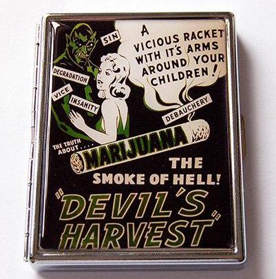 Devil's Harvest Funny Slim Cigarette Case - Kelly's Handmade