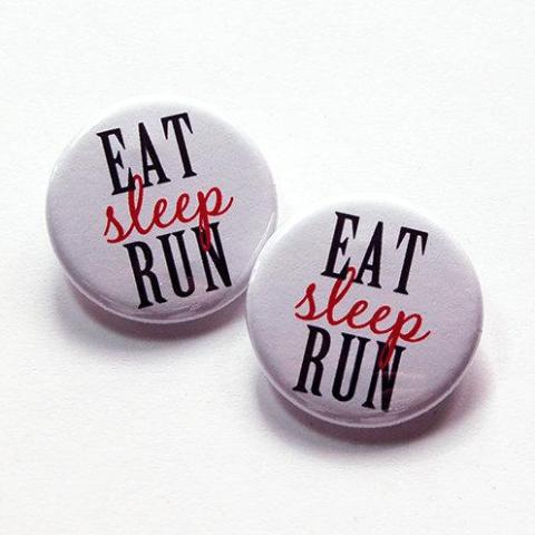 Eat Sleep Run Shoelace Charms - Kelly's Handmade